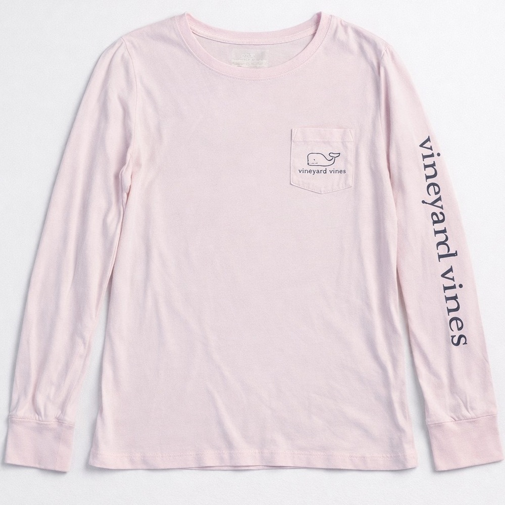 Vineyard Vines Pink Long Sleeve Tee Whale Logo Preppy *add to any bundle for $5